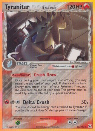 Tyranitar (Delta Species) (016/113) [Delta Species] Reverse Holofoil - Holo Rare