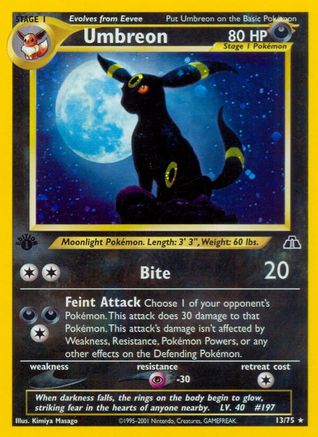 Umbreon (13/75) [Neo Discovery] 1st Edition Holofoil - Holo Rare