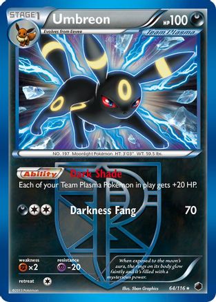 Umbreon (Team Plasma) (064/116) [Plasma Freeze] Holofoil - Holo Rare
