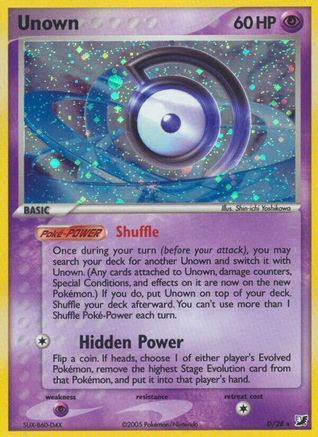 Unown (D) (D/115) [Unseen Forces] Holofoil - Holo Rare