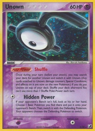 Unown (E) (E/115) [Unseen Forces] Holofoil - Holo Rare