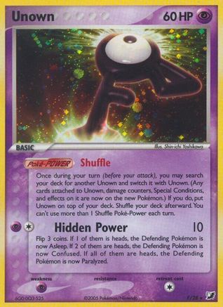 Unown (F) (F/115) [Unseen Forces] Holofoil - Holo Rare