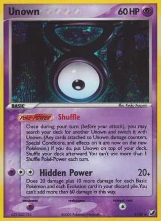 Unown (V) (V/115) [Unseen Forces] Holofoil - Holo Rare
