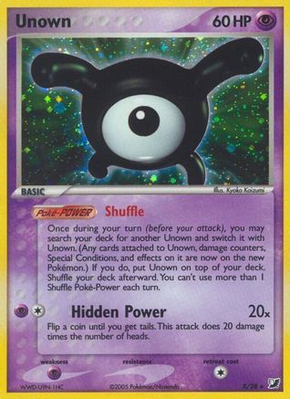 Unown (X) (X/115) [Unseen Forces] Holofoil - Holo Rare
