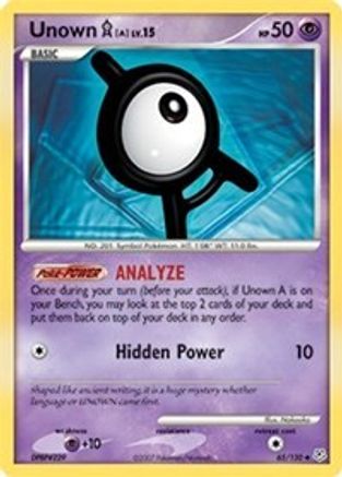 Unown [A] (065/130) [Diamond and Pearl] Reverse Holofoil - Uncommon