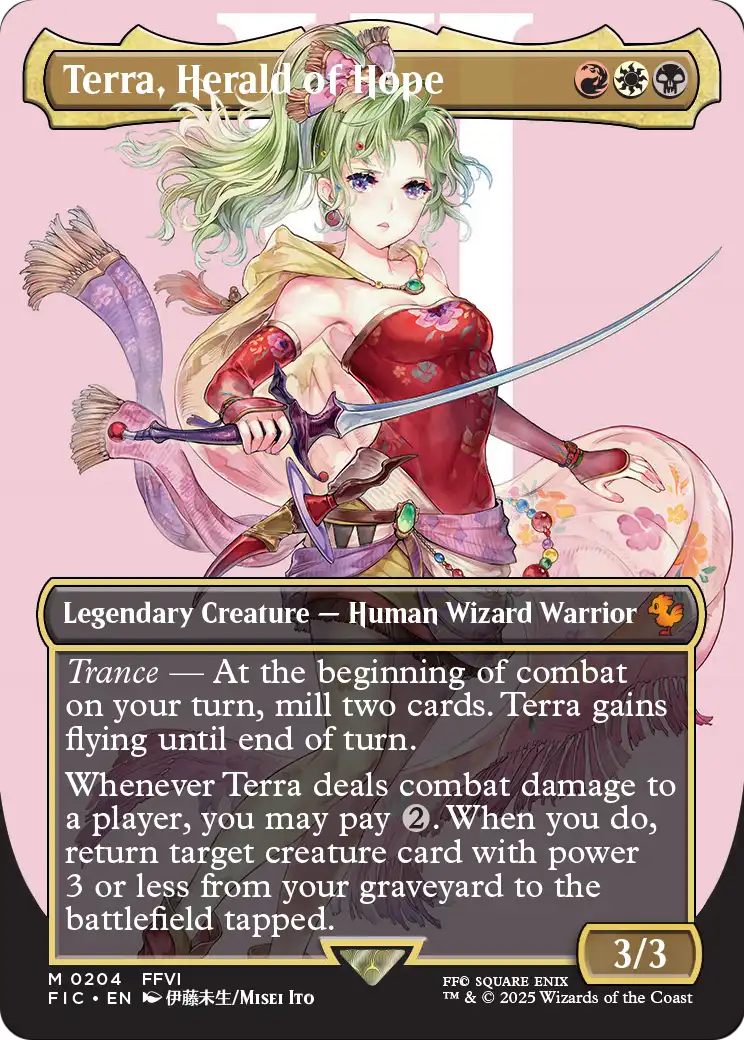 Terra, Herald of Hope (Borderless) (FIC-204) [Commander: FINAL FANTASY]