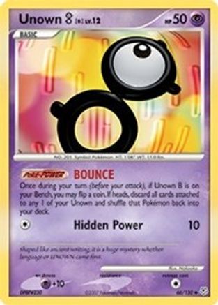 Unown [B] (066/130) [Diamond and Pearl] Reverse Holofoil - Uncommon