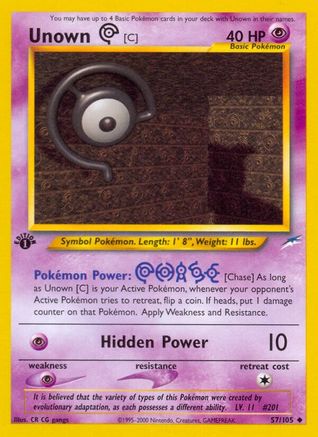 Unown [C] (57/105) [Neo Destiny] 1st Edition - Uncommon