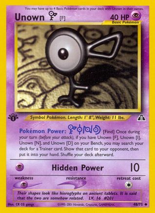 Unown [F] (048/75) [Neo Discovery] 1st Edition - Uncommon