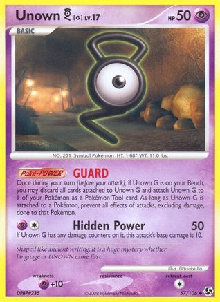 Unown [G] (057/106) [Great Encounters] Reverse Holofoil - Uncommon