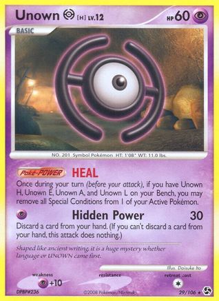 Unown [H] (29/106) [Great Encounters] Reverse Holofoil - Rare