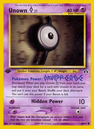 Unown [I] (068/75) [Neo Discovery] 1st Edition - Common