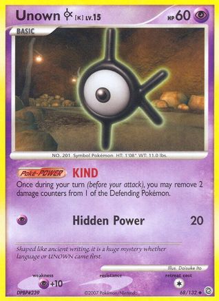Unown [K] (68/132) [Secret Wonders] - Uncommon