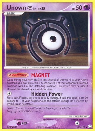 Unown [M] (66/123) [Mysterious Treasures] - Uncommon