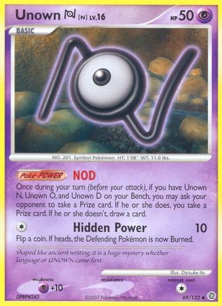 Unown [N] (069/132) [Secret Wonders] - Uncommon