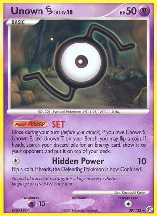 Unown [S] (39/132) [Secret Wonders] - Rare