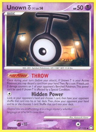 Unown [T] (067/123) [Mysterious Treasures] - Uncommon