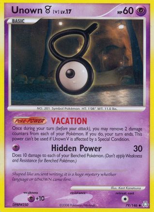 Unown (V) (79/146) [Legends Awakened] Reverse Holofoil - Uncommon