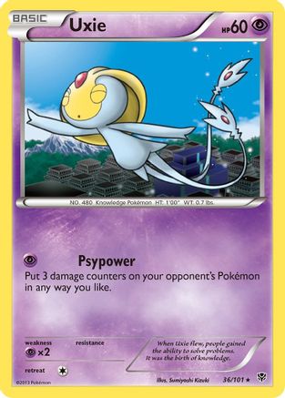 Uxie (36/101) [Plasma Blast] Reverse Holofoil - Rare
