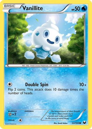 Vanillite (33/108) [Dark Explorers] Reverse Holofoil - Common