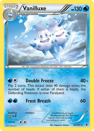 Vanilluxe (29/101) [Noble Victories] Reverse Holofoil - Rare