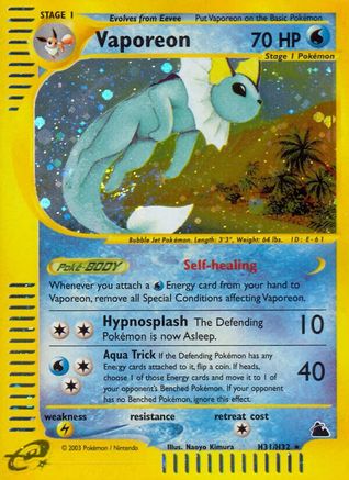 Vaporeon (H31) (H31/144) [Skyridge] Holofoil - Holo Rare