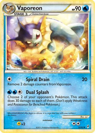 Vaporeon (052/95) [Call of Legends] - Uncommon