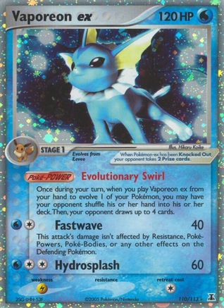 Vaporeon ex (110/113) [Delta Species] Holofoil - Ultra Rare