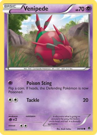 Venipede (38/98) [Emerging Powers] Reverse Holofoil - Common