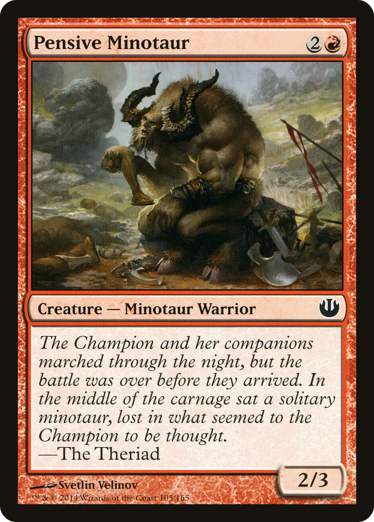 Pensive Minotaur (JOU-105) [Journey into Nyx] Foil