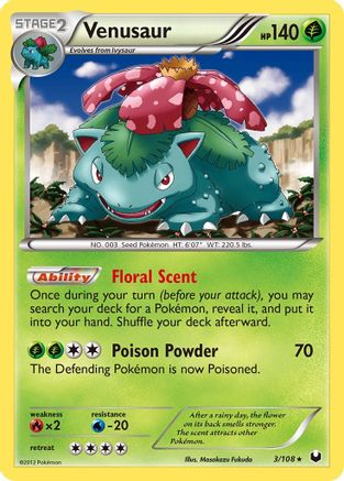 Venusaur (003/108) [Dark Explorers] Reverse Holofoil - Holo Rare