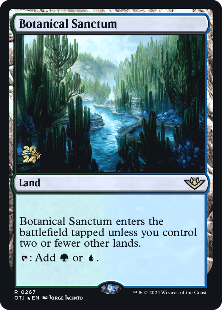 Botanical Sanctum (OTJ) (PRE-267) [Outlaws of Thunder Junction Promos] Foil