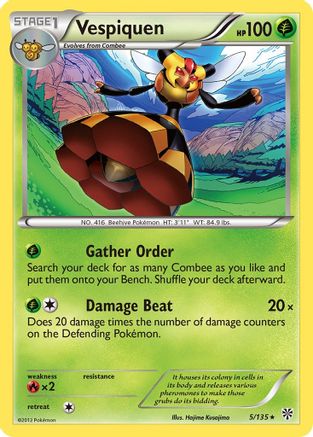 Vespiquen (5/135) [Plasma Storm] Reverse Holofoil - Rare
