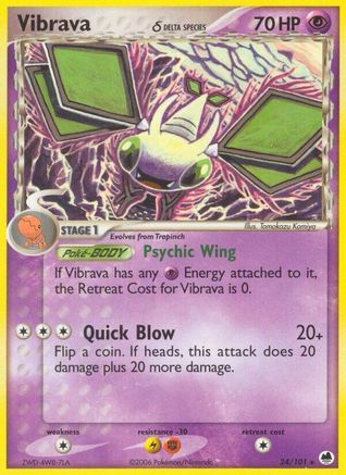 Vibrava (Delta Species) (024/101) [Dragon Frontiers] Reverse Holofoil - Rare