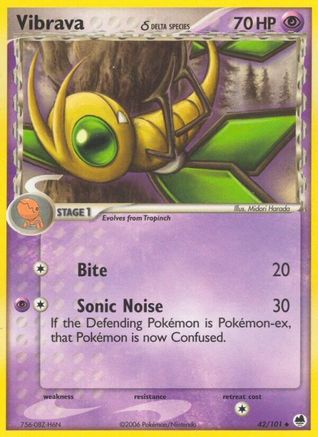 Vibrava (Delta Species) (42/101) [Dragon Frontiers] Reverse Holofoil - Uncommon
