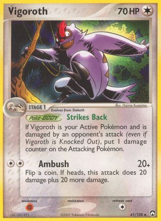 Vigoroth (41/108) [Power Keepers] Reverse Holofoil - Uncommon