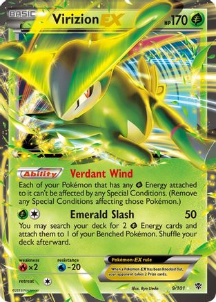 Virizion EX (9/101) [Plasma Blast] Holofoil - Ultra Rare