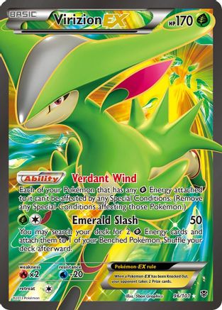 Virizion EX (Full Art) (96/101) [Plasma Blast] Holofoil - Ultra Rare