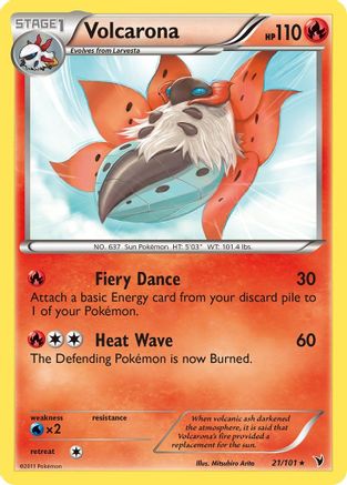 Volcarona (21/101) [Noble Victories] Reverse Holofoil - Rare