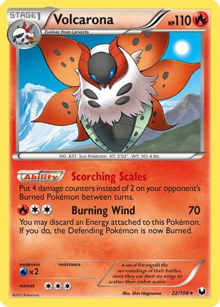 Volcarona (22/108) [Dark Explorers] Holofoil - Holo Rare