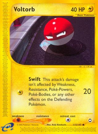 Voltorb (115/147) [Aquapolis] Reverse Holofoil - Common