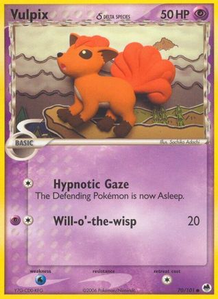 Vulpix (Delta Species) (070/101) [Dragon Frontiers] Reverse Holofoil - Common