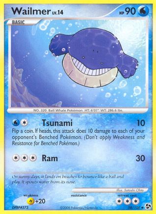 Wailmer (58/106) [Great Encounters] Reverse Holofoil - Uncommon