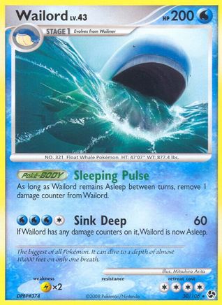 Wailord (30/106) [Great Encounters] Reverse Holofoil - Rare