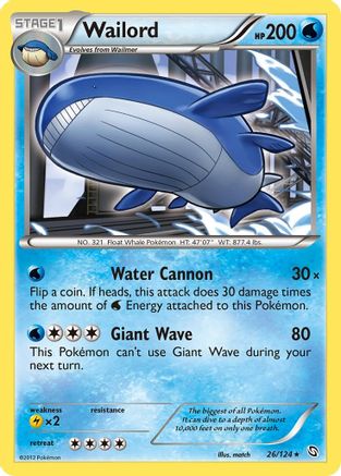 Wailord (26/124) [Dragons Exalted] Reverse Holofoil - Holo Rare