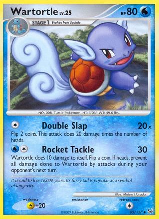 Wartortle (65/127) [Platinum] Reverse Holofoil - Uncommon