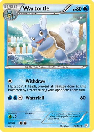 Wartortle (030/149) [Boundaries Crossed] Reverse Holofoil - Uncommon