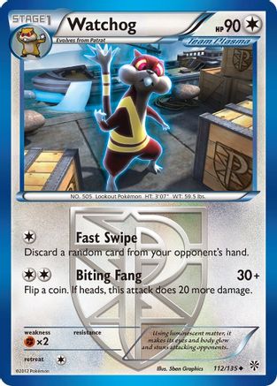 Watchog (Team Plasma) (112/135) [Plasma Storm] Reverse Holofoil - Uncommon