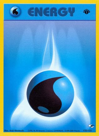 Water Energy (132/132) [Gym Heroes] 1st Edition - Common