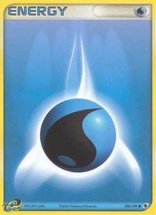 Water Energy (106/109) [Ruby and Sapphire] Reverse Holofoil - Common